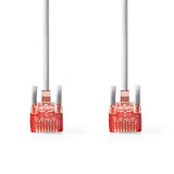 CAT6 hálózati kábel | RJ45 Dugasz | RJ45 Dugasz | U/UTP | 30.0 m | Kerek | PVC | Szürke | Label-1
