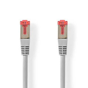 Cat 6 kábel | RJ45 Dugasz | RJ45 Dugasz | SF/UTP | 1.00 m | Kerek | PVC | Szürke | Label-0