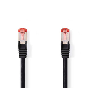 Cat 6 kábel | RJ45 Dugasz | RJ45 Dugasz | S/FTP | 20.0 m | Kerek | LSZH | Fekete | Label-0