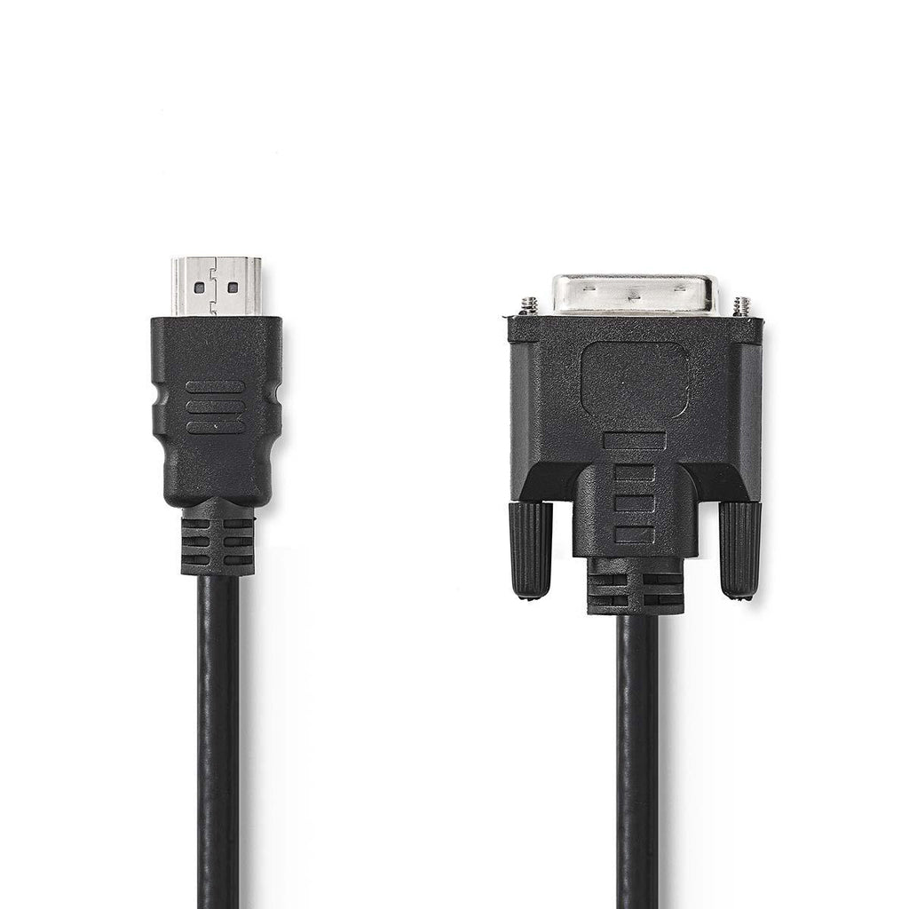 HDMI™ kábel | HDMI™ Csatlakozó | DVI-D 24+1-Érintkezős Dugasz | 1080p | Nikkelezett | 2.00 m | Egyenes | PVC | Fekete | Műanyag Zacskó