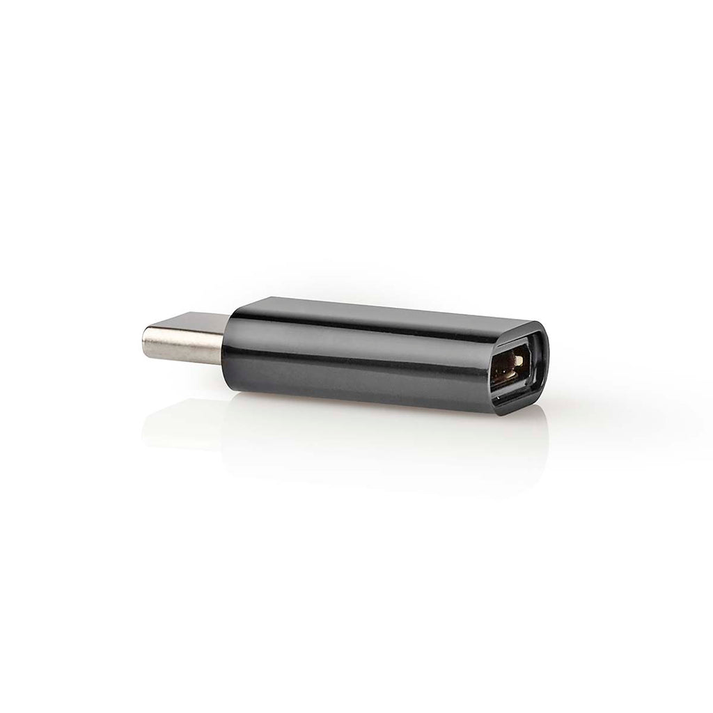 USB-C™ Adapter | USB 2.0 | USB-C™ Dugasz | USB Micro-B Aljzat | 480 Mbps | Nikkelezett | Fekete | Boríték