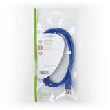 USB kábel | USB 3.2 Gen 1 | USB-A Dugasz | USB-A Dugasz | 5 Gbps | Nikkelezett | 1.00 m | Kerek | PVC | Kék | Műanyag Zacskó