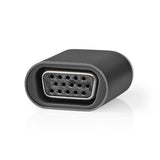 USB adapter | USB 3.2 Gen 1 | USB-C™ Dugasz | VGA Aljzat | Nikkelezett | Fekete / Szürke | Boríték