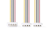 Belső hálózati kábel | Molex Dugasz - 2 db Molex Aljzat | 0,15 m | Különféle