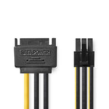 Belső hálózati kábel | SATA 15 tűs Dugasz - PCI Express Aljzat | 0,15 m | Különféle