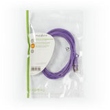 Cat 5e kábel | SF/UTP | RJ45 (8P8C) Dugasz | RJ45 (8P8C) Dugasz | 1.50 m | Kerek | PVC | Viola | Műanyag Zacskó