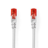 Cat 6 kábel | RJ45 Dugasz | RJ45 Dugasz | U/UTP | 0.50 m | Kerek | PVC | Fehér | Boríték