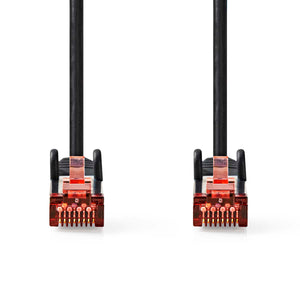 Cat 6 kábel | RJ45 Dugasz | RJ45 Dugasz | S/FTP | 2.00 m | Kerek | LSZH | Fekete | Boríték