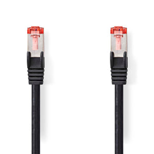 Cat 6 kábel | RJ45 Dugasz | RJ45 Dugasz | S/FTP | 2.00 m | Kerek | LSZH | Fekete | Boríték