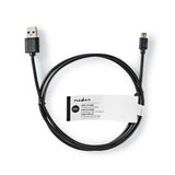 USB kábel | USB | USB-A Dugasz | USB Micro-B Dugasz | Nikkelezett | 2.00 m | Kerek | PVC | Fekete | Papírfüles