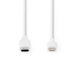 Lightning Kábel | USB 2.0 | Apple Lightning, 8 Pólusú | USB-C™ Dugasz | 480 Mbps | Nikkelezett | 2.00 m | Kerek | PVC | Fehér | Doboz