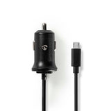Autós Töltő | 1x 2.4 A | Kimenő csatlakozók száma: 1 | Micro USB (Rögzített) Kábel | 1.00 m | 12 W | Single Voltage Output