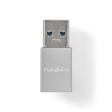 USB-A Adapter | USB 3.2 Gen 1 | USB-A Dugasz | USB-C™ Aljzat | 5 Gbps | Nikkelezett | Ezüst | Fedődoboz