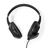 PC headset | Teljes Fület Befedő Kialakítás | Stereo | USB Type-A / USB Type-C™ | Felhajtható Mikrofon | Fekete-2