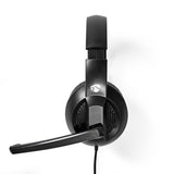 PC headset | Teljes Fület Befedő Kialakítás | Stereo | USB Type-A / USB Type-C™ | Felhajtható Mikrofon | Fekete-3