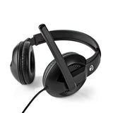 PC headset | Teljes Fület Befedő Kialakítás | Stereo | USB Type-A / USB Type-C™ | Felhajtható Mikrofon | Fekete-5