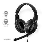 PC headset | Teljes Fület Befedő Kialakítás | Stereo | USB Type-A / USB Type-C™ | Felhajtható Mikrofon | Fekete-9