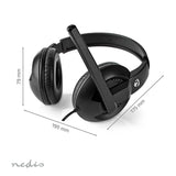 PC headset | Teljes Fület Befedő Kialakítás | Stereo | USB Type-A / USB Type-C™ | Felhajtható Mikrofon | Fekete-13