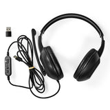 PC headset | Teljes Fület Befedő Kialakítás | Stereo | USB Type-A / USB Type-C™ | Felhajtható Mikrofon | Fekete-17