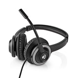 PC headset | Fülre Illeszkedő | Stereo | USB Type-A / USB Type-C™ | Felhajtható Mikrofon | Fekete-5