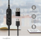 PC headset | Fülre Illeszkedő | Stereo | USB Type-A / USB Type-C™ | Felhajtható Mikrofon | Fekete-11