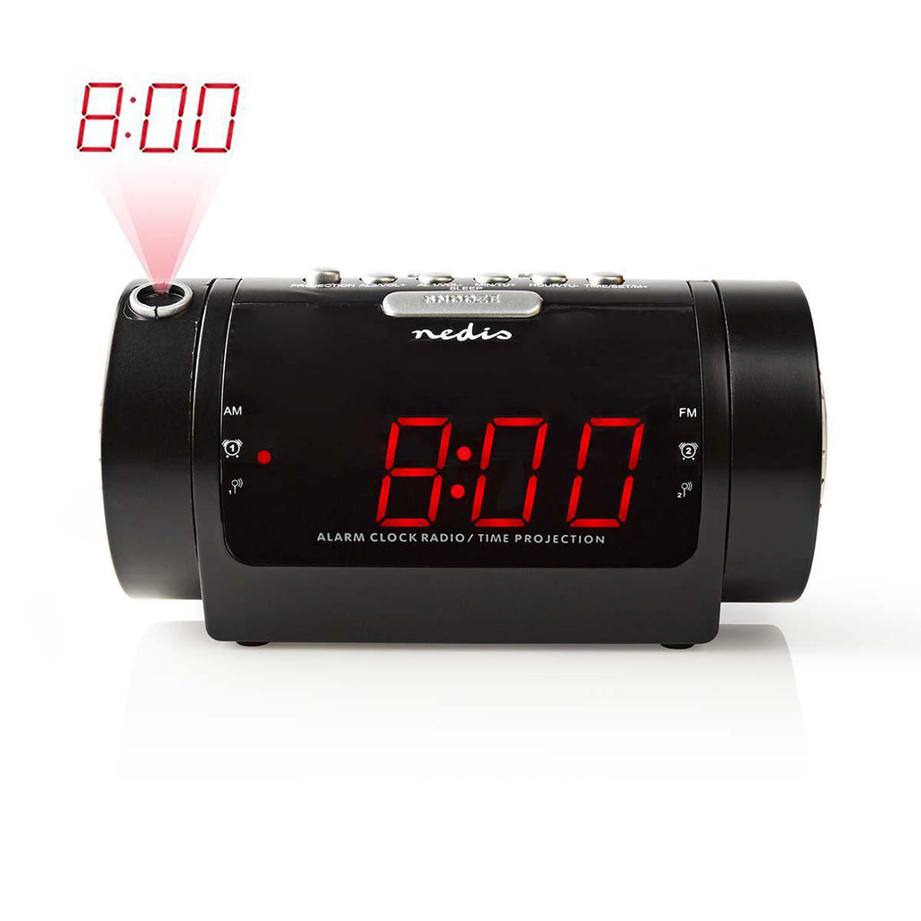 Digitális rádiós ébresztőóra | LED Kijelző | Idő kivetítés | AM / FM | Szundi funkció | Alvás időzítő | Riasztások száma: 2 | Fekete