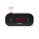 Digitális rádiós ébresztőóra | LED Kijelző | 2.3 cm | AM / FM | Szundi funkció | Alvás időzítő | Digitális | Fekete