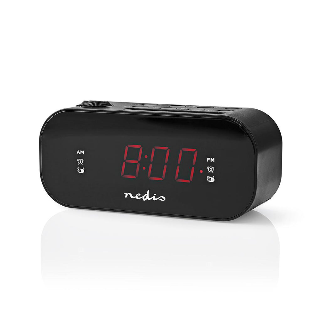 Digitális rádiós ébresztőóra | LED Kijelző | 2.3 cm | AM / FM | Szundi funkció | Alvás időzítő | Digitális | Fekete