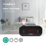 Digitális rádiós ébresztőóra | LED Kijelző | 2.3 cm | AM / FM | Szundi funkció | Alvás időzítő | Digitális | Fekete
