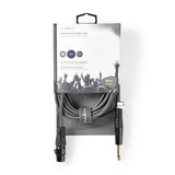 Egyensúlyozatlan XLR audiokábel | XLR 3 Tűs Aljzat - 6,35 mm-es Dugasz | 5,0 m | Szürke