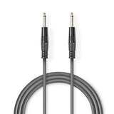 Mono audio kábel | 6.35 mm Dugasz | 6.35 mm Dugasz | Nikkelezett | 5.00 m | Kerek | PVC