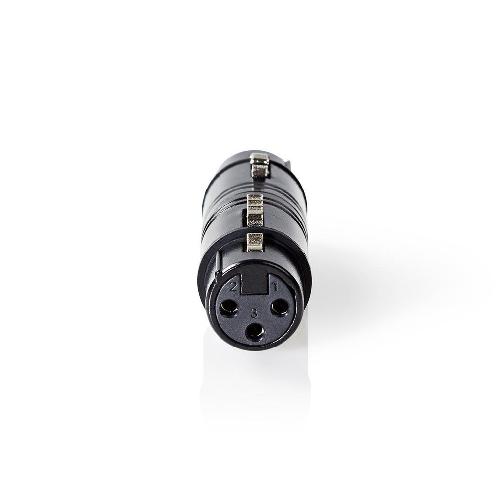 XLR adapter | XLR 3-Pin Aljzat | XLR 3-Pin Aljzat | Nikkelezett | Egyenes | Fém | Fekete | 1 db | Műanyag Zacskó