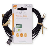 Antenna Kábel | SMA Dugasz | SMA Aljzat | Aranyozott | 50 Ohm | Egyes Árnyékolás | 3.00 m | Kerek | PVC | Fekete | Label-2