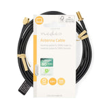 Antenna Kábel | RP SMA Dugasz | RP SMA Aljzat | Aranyozott | 50 Ohm | Egyes Árnyékolás | 3.00 m | Kerek | PVC | Fekete | Label-2