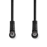 Koaxiális Kábel | IEC (Koax) Dugasz | IEC (Koax) Aljzat | Nikkelezett | 120 dB | 75 Ohm | Négyes Szigetelés | 1.50 m | Kerek | PVC | Fekete | Label-1