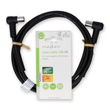 Koaxiális Kábel | IEC (Koax) Dugasz | IEC (Koax) Aljzat | Nikkelezett | 120 dB | 75 Ohm | Négyes Szigetelés | 1.50 m | Kerek | PVC | Fekete | Label-2