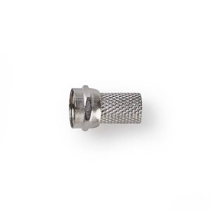 F csatlakozó | Tüske | 6,4 mm-es Koax Kábelekhez | 25 darab | Fém