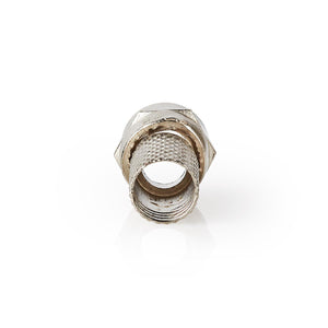 F csatlakozó | Tüske | 7.5 mm-es Koax Kábelekhez | 25 darab | Fém