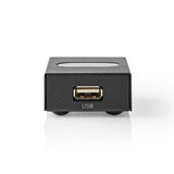 USB-kapcsoló | 2-Port port(s) | 1x USB A | 2 db USB B Aljzat | 480 Gbps | Fém | Fekete