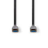Aktív Optikai High Speed ​​HDMI Cable with Ethernet | HDMI™ Csatlakozó | HDMI™ Csatlakozó | 4K@60Hz | 18 Gbps | 10.0 m | Kerek | PVC | Fekete | Ajándék Dobozban-1