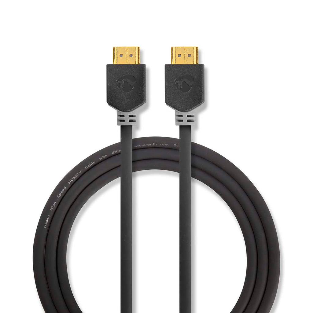 Nagy Sebességű HDMI ™ kábel Ethernet | HDMI™ Csatlakozó | HDMI™ Csatlakozó | 4K@60Hz | ARC | 18 Gbps | 5.00 m | Kerek | PVC | Antracit | Doboz