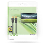 Nagy Sebességű HDMI ™ kábel Ethernet | HDMI™ Csatlakozó | HDMI™ Csatlakozó | 4K@30Hz | ARC | 10.2 Gbps | 10.0 m | Kerek | PVC | Fekete | Doboz