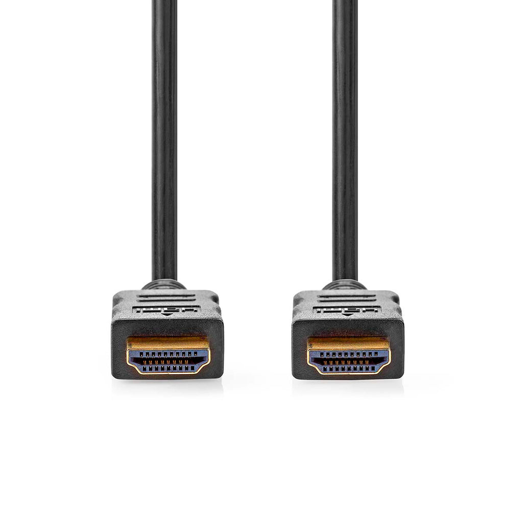 Nagy Sebességű HDMI ™ kábel Ethernet | HDMI™ Csatlakozó | HDMI™ Csatlakozó | 4K@30Hz | ARC | 10.2 Gbps | 3.00 m | Kerek | PVC | Fekete | Doboz