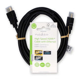 Nagy Sebességű HDMI ™ kábel Ethernet | HDMI™ Csatlakozó | HDMI™ Csatlakozó | 4K@30Hz | ARC | 10.2 Gbps | 3.00 m | Kerek | PVC | Fekete | Label-2