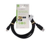 Nagy Sebességű HDMI ™ kábel Ethernet | HDMI™ Csatlakozó | HDMI™ Micro Csatlakozó | 4K@30Hz | 10.2 Gbps | 1.50 m | Kerek | PVC | Fekete | Label-2