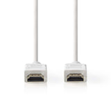 Nagysebességű HDMI ™ kábel Ethernet | HDMI™ Csatlakozó | HDMI™ Csatlakozó | 4K@30Hz | 10.2 Gbps | 2.00 m | Kerek | PVC | Fehér | Műanyag Zacskó