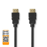 Nagysebességű HDMI ™ kábel Ethernet | HDMI™ Csatlakozó | HDMI™ Csatlakozó | 4K@60Hz | 18 Gbps | 2.00 m | Kerek | PVC | Fekete | Műanyag Zacskó
