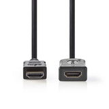 Nagysebességű HDMI ™ kábel Ethernet | HDMI™ Csatlakozó | HDMI™ Csatlakozó | 4K@30Hz | 10.2 Gbps | 1.00 m | Kerek | PVC | Fekete | Műanyag Zacskó