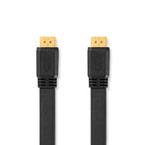 Nagy Sebességű HDMI ™ kábel Ethernet | HDMI™ Csatlakozó | HDMI™ Csatlakozó | 4K@30Hz | 10.2 Gbps | 2.00 m | Lapos | PVC | Fekete | Műanyag Zacskó