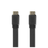 Nagysebességű HDMI ™ kábel Ethernet | HDMI™ Csatlakozó | HDMI™ Csatlakozó | 4K@30Hz | 10.2 Gbps | 3.00 m | Lapos | PVC | Fekete | Műanyag Zacskó